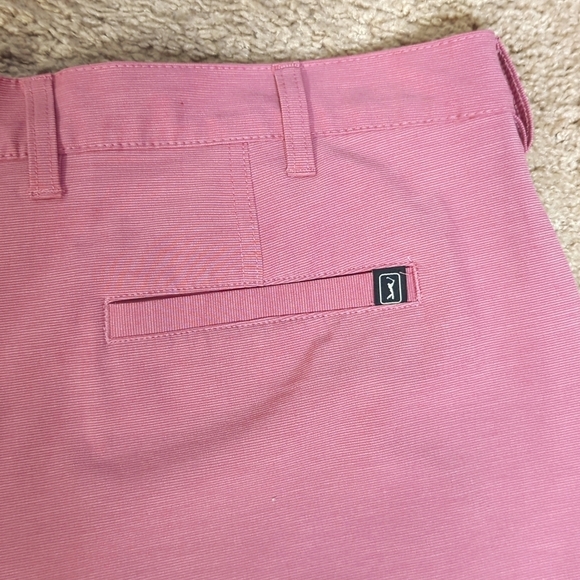 PGA Tour Perry Ellis Pink Flat Front Moisture Wicking UPF 50 Men's Shorts 42 - Picture 9 of 14
